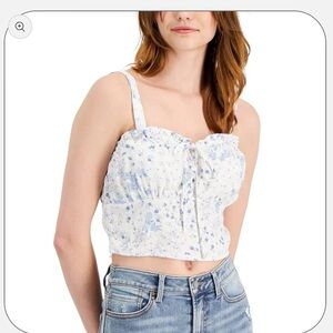 NWT HIPPIE ROSE - Sleeveless Floral Keyhole Tank Top XL